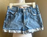 GAP vintage high rise roll up denim jean shorts | 4 Photo 0