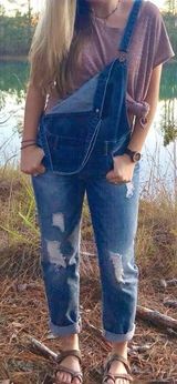 Monkey Ride Blue Jean Overalls  Photo 0