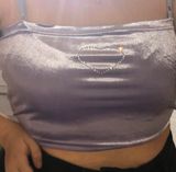 Romwe Velvet Crop Top Photo 0