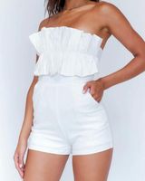 Princess Polly White Strapless Romper Photo 0