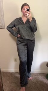 Barefoot Dreams Pajama Set Satin With Mask XL Photo 0