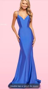 Sherri Hill Dark Periwinkle Gown or Prom Dress Size 2 Photo 0
