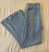 Ultra High Rise Velour Flare Pants Baby Blue Photo 0
