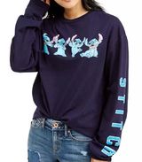 Disney Stitch Blue Long Sleeve Shirt Photo 0