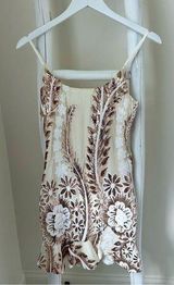 Selfie Leslie Party Mini Gold Sparkly Floral Dress Size Small Photo 0