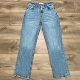 Abercrombie & Fitch 90’s Straight Ultra High Rise Curve Love Blue Jeans Size 27 Photo 0