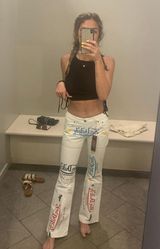 Von Dutch Low Rise Flare Printed Vintage Jeans Photo 0