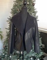 Bar III Bar lll Black Vegan Leather Jacket / Size Medium Photo 0