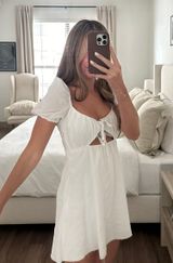 White Flowy Dress Photo 0