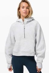 Lululemon Grey Oversized Scuba Half Zip Hoodie Photo 0