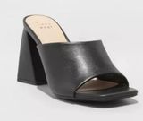 Black Vira Mule Block Sandal Heel Size 10 Photo 0