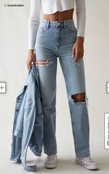 PacSun Eco Light Blue Ripped '90s Boyfriend Jeans Photo 0