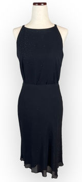 Vintage 90's 2PC Beaded Black Silk Skirt Outfit Size 2/4 Photo 0