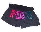 Victoria's Secret Pink Ombre Rainbow Logo Sleep Shorts PJ Black S Photo 0