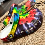 Crocs Baya Tie Dye Unisex Classic Clog Women’s 8 Men 6 Rainbow Photo 0