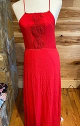 Living Doll red long Maxi dress size small Photo 0