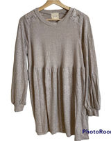 HARPER HERITAGE Longsleeve Balloon Sleeve Ribbed Knit Sweater‎ Dress Small Lace Photo 0