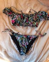 Beach Joy Floral Off The Shoulder Tie Side Bikini Set Photo 0