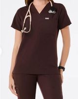 FIGS Espresso Catarina One-Pocket Scrub Top Photo 0