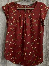 Alice Blue Wine Flower Blouse  Photo 0