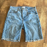 high rise long jean Shorts Photo 0