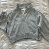 Aerie Quarter-Zip Pullover Grey Photo 0