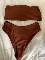 SheIn Brown High Waisted Bikini Set Photo 0