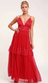 Lulus Red Maxi Dress Photo 0