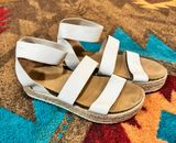 Platform Sandles White Size 8 Photo 0