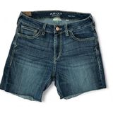 Ariat‎ Denim High Rise Slim Trouser Women's Size 30R Dark Wash Jean Shorts Photo 0
