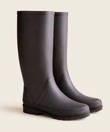 J.Crew Tall Lug Sole Rain Boots in Black Size 7 Waterproof Rubber Boots Photo 0
