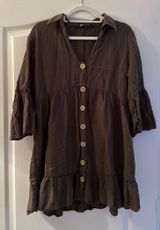 ZARA Linen Dress Mini Photo 0