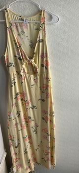 Abound Yellow Floral Midi Dress Photo 0
