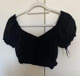 SheIn Black Short Sleeve Crop Top Photo 0