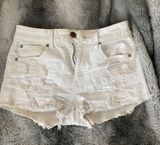American Eagle White Jean Shorts Photo 0