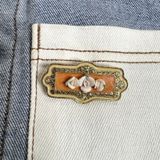 Vintage 1970s Victorian Flower Brooch Pin Gold Photo 0