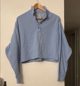 ALO Yoga Light Blue High-Collar Sweatshirt Size Medium Photo 0