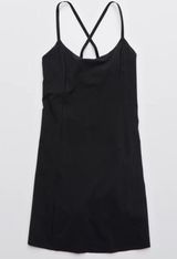 Aerie Offline Plus Tennis Pickleball Golf Black Athleisure Open Back Dress XXL Photo 0