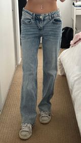 Low Waisted Straight Leg Jeans Photo 0