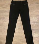 Black Straight Pants with zipper pockets in the front Photo 0