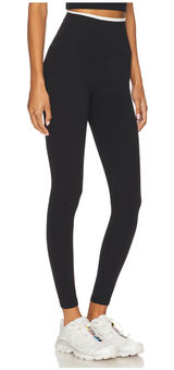 Splits 59 Black Dual High Waist Airweight 7/8 Legging NEW Size Small Yoga Gym Photo 0
