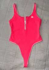 Alo Supernova Bodysuit - Coral Pink/White Photo 0