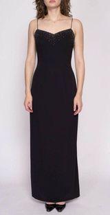 Vintage 90s Dave and Johnny velvet beaded dress sz 3/4 Photo 0