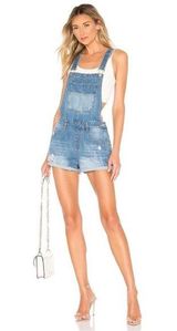 NWT Revolve Superdown Carmen denim short overalls Medium Photo 0
