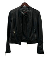 J2 Women's Faux Leather Jacket Black Moto Biker Zipper Long Sleeve Size Medium* Photo 0