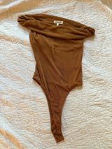 Heartloom Top Copper Gold Off Shoulder Bodysuit Photo 0