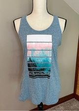 Tek Gear Drytek Seek The Road Less Traveled Racerback Graphic Tank Top Small Photo 0