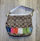 Coach vintage purse handbag shoulder bag signature C pattern rainbow colorful Photo 0