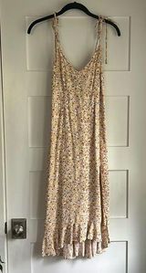 Abercrombie Yellow Floral Midi Dress Photo 0