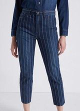 Current/Elliott Current Elliot Cropped Stripe Jeans Photo 0